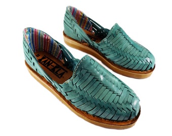 Sandale Huarache femme, cuir Sandales Huaraches Mexicaines Vert Menthe