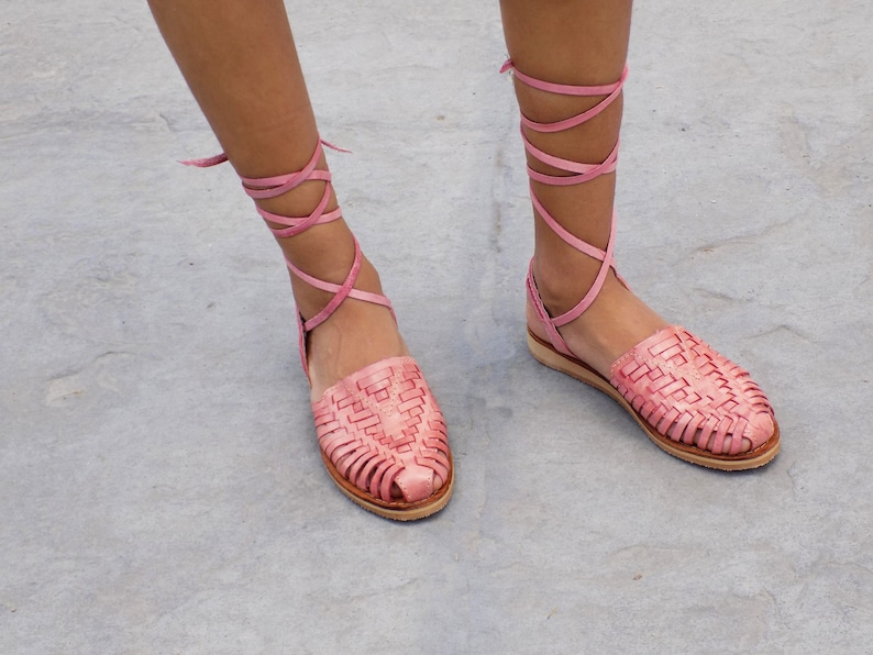 lace up mexican huaraches