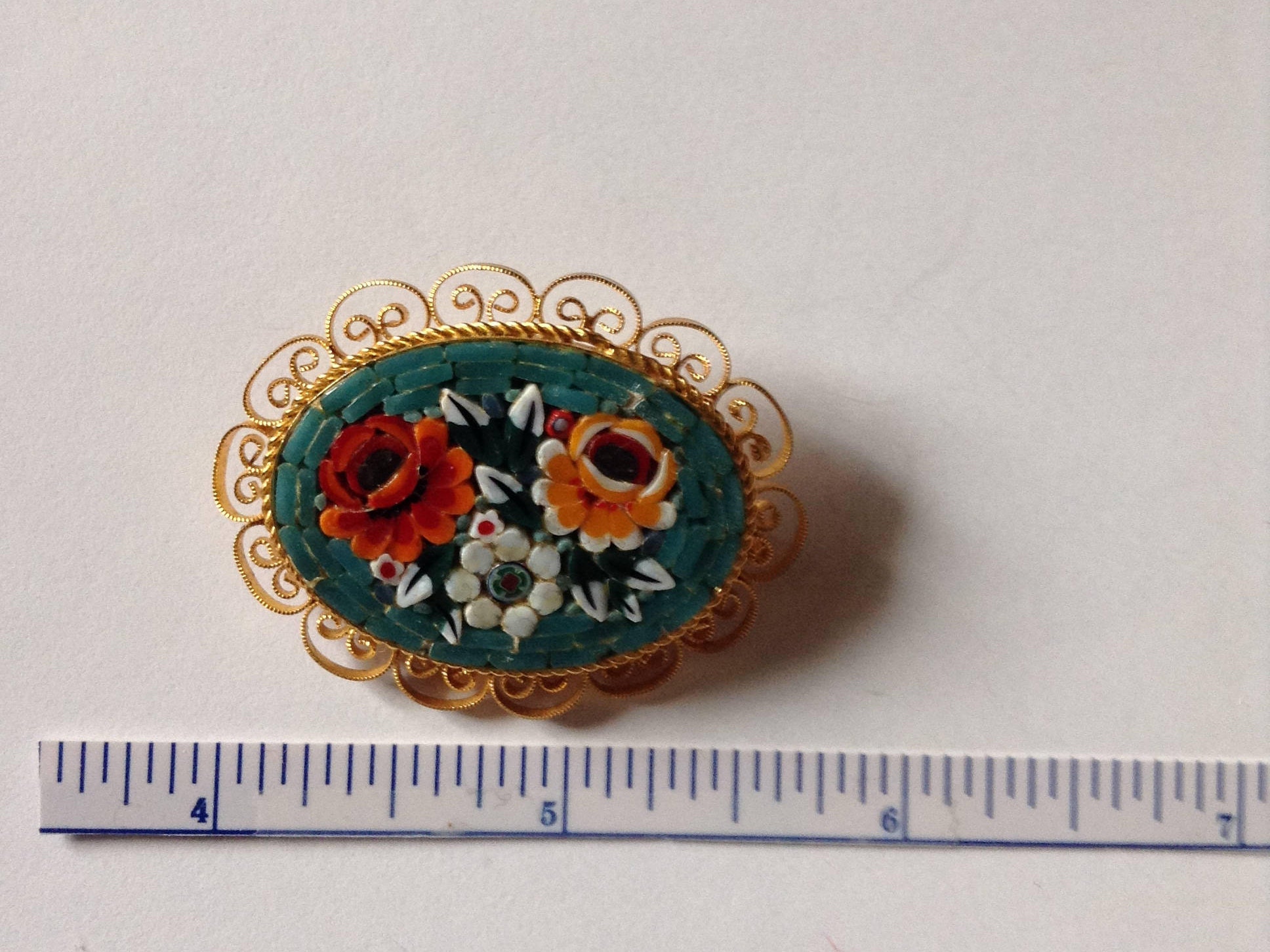 Italian mosaic brooch Etsy