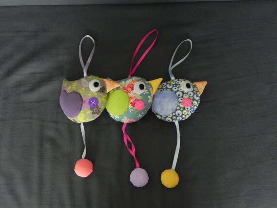 Petit Oiseau Bleu à Bec Orange à Suspendre