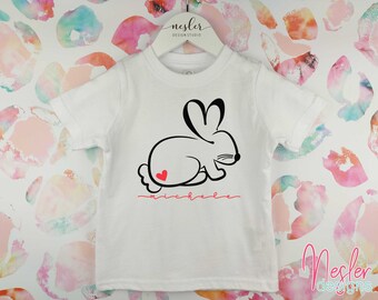 Personalized Bunny Shirt, Graphic Tee, Toddler Bunny Shirt, Easter Shirt, Easter Bunny
