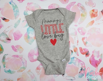 Mommy's Little Love Bug, Valentine's Day Shirt, Baby Girl Shirt, Baby Boy Shirt