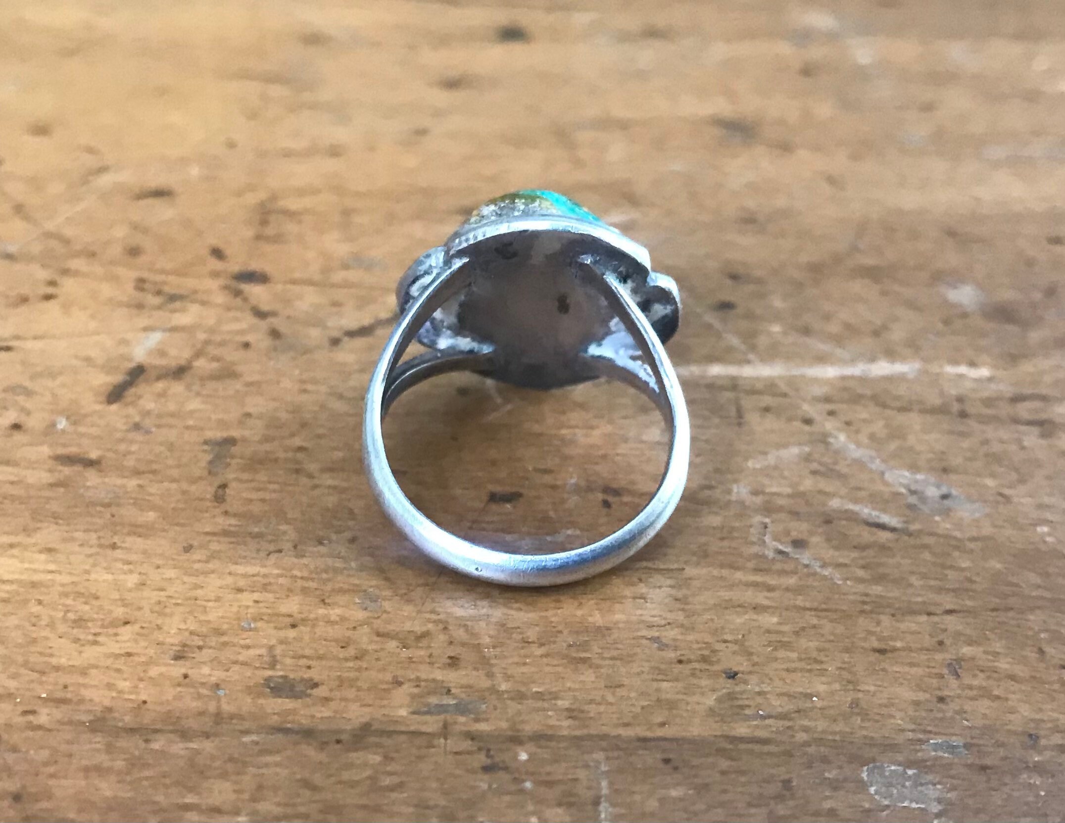 Vintage Native American Silver and Turquoise Ring Size 4 - Etsy