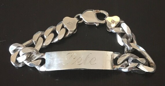 MADE IN ITALY SILVER925 ID BRACELET/シルバー Sterling Silver Gentlemen's ID Bracelet - 