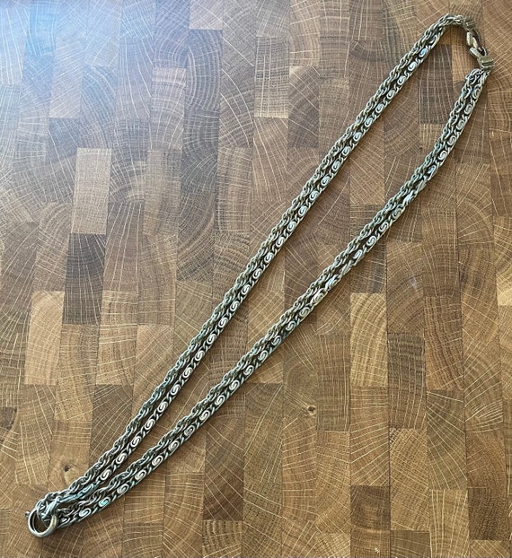 Vintage Coro Double Chain Necklace - image 4