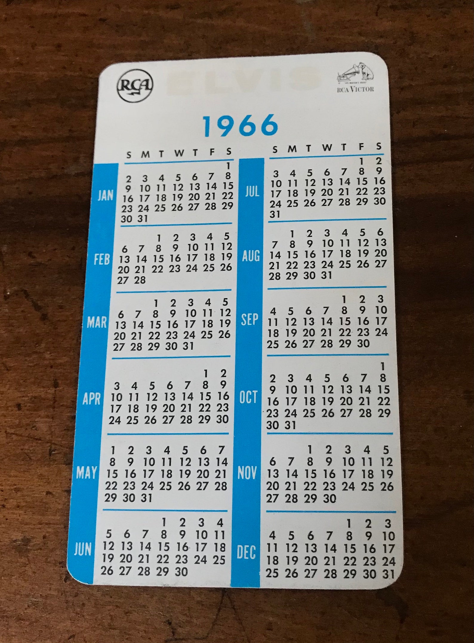 Vintage 1966 Elvis Presley RCA Calendar - Etsy UK