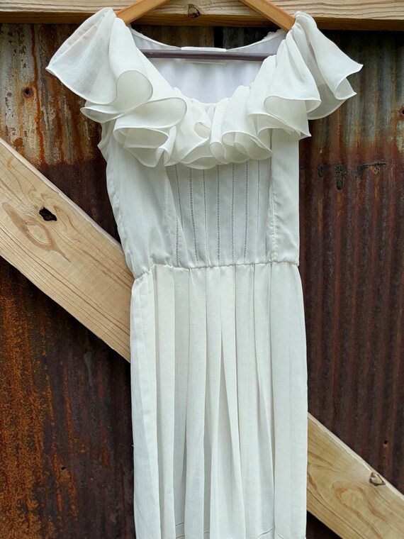60s Albert Nipon Ruffled Midi - image 4