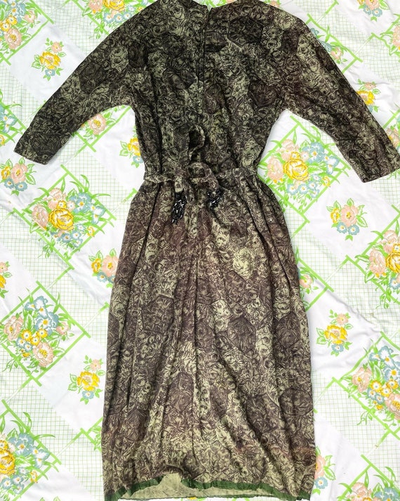 Vintage 50/60's Charles Hyman Paisley Dress, Small - image 8