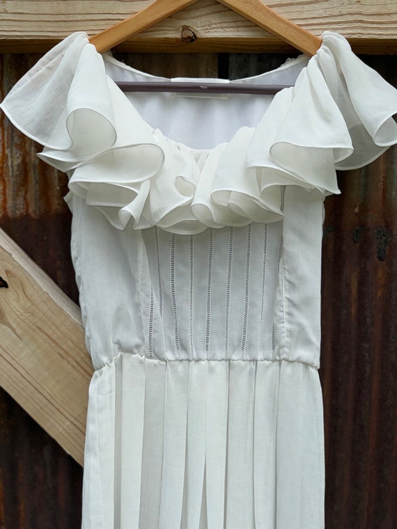 60s Albert Nipon Ruffled Midi - image 5