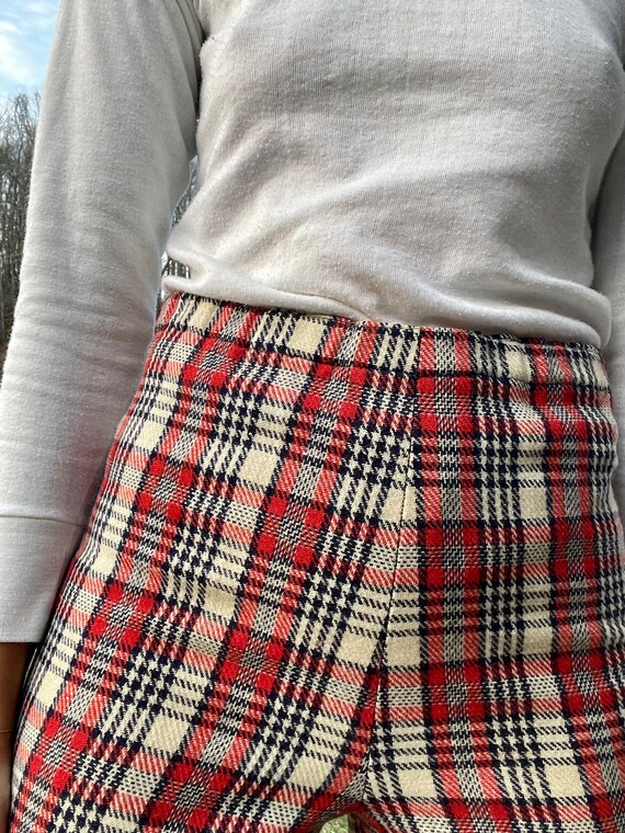 70s plaid Flares, S/M - image 2