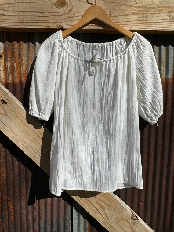 Vintage Cotton Gauze Blouse - image 4