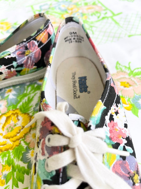 70s Floral Keds, Narrow, Size 9 - image 8