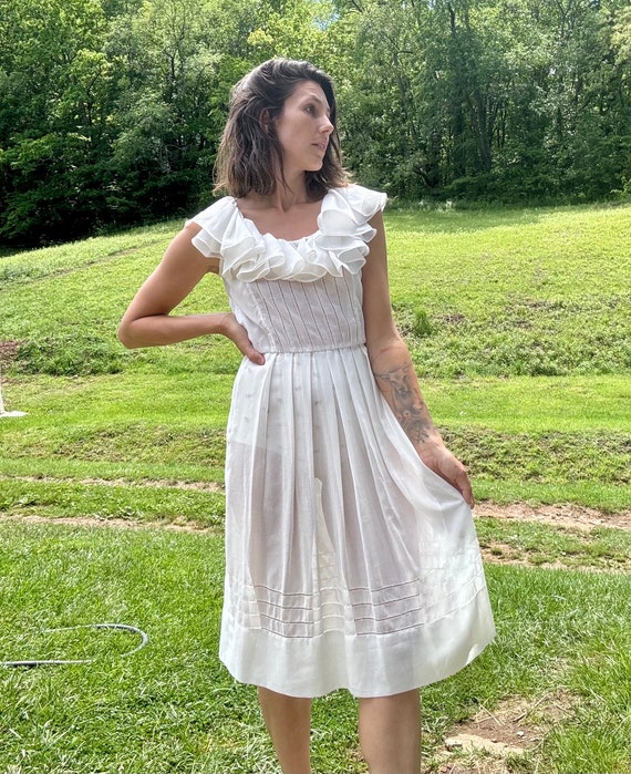 60s Albert Nipon Ruffled Midi - image 2