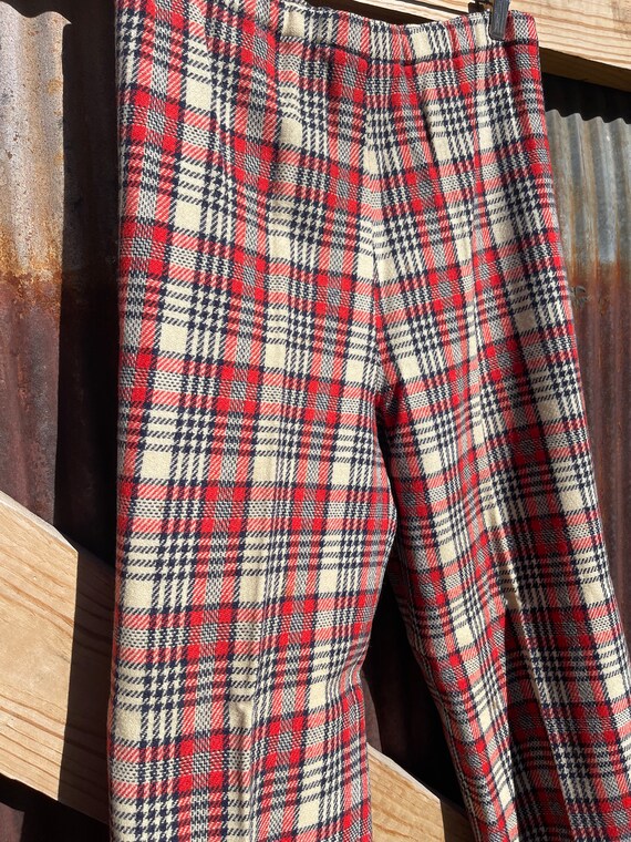 70s plaid Flares, S/M - image 6