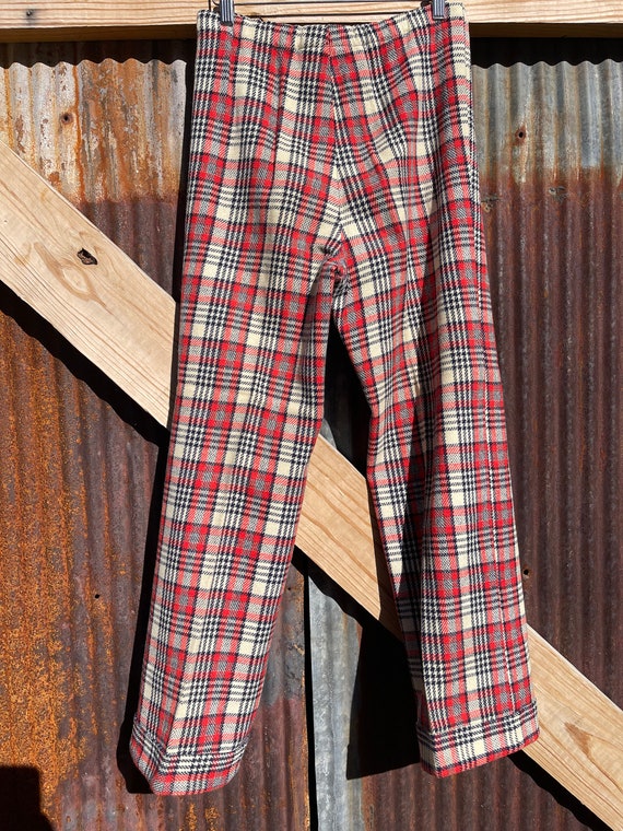 70s plaid Flares, S/M - image 7