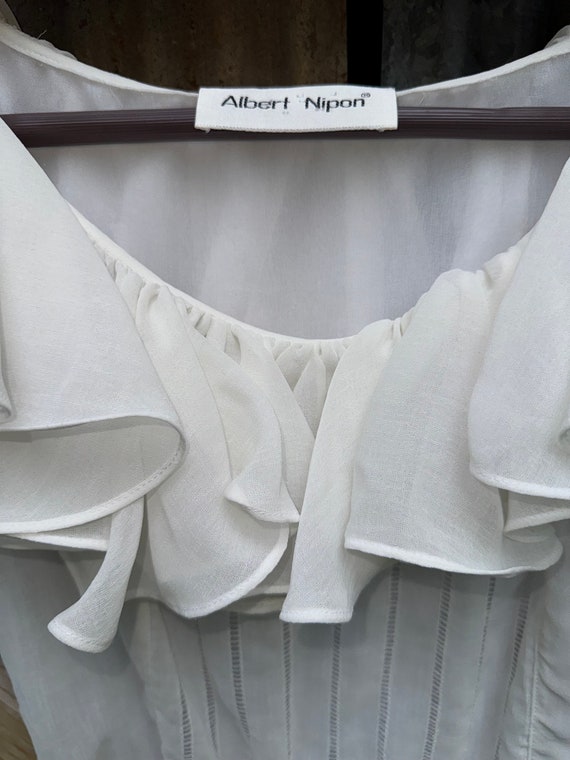 60s Albert Nipon Ruffled Midi - image 7