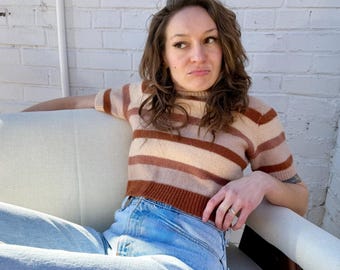 Handmade Wool Crop Knit Sweater