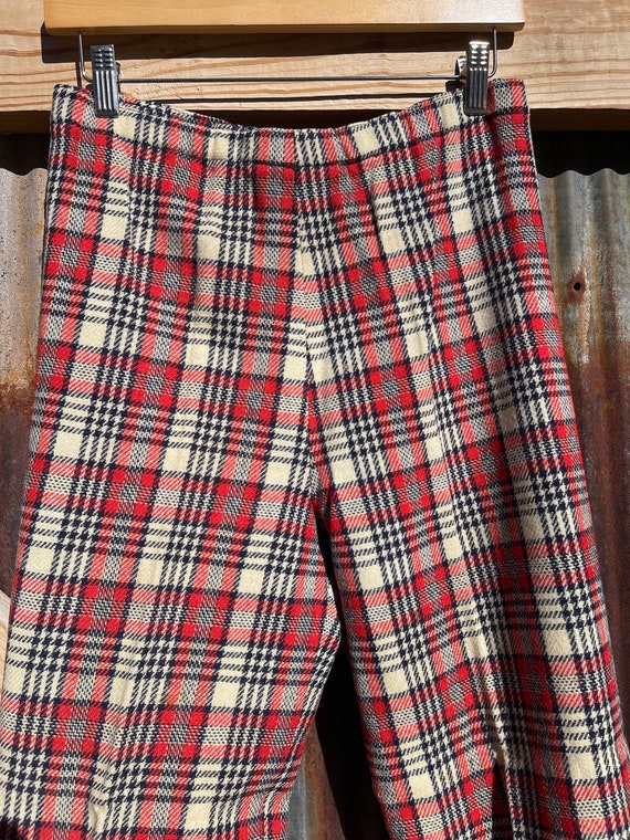 70s plaid Flares, S/M - image 4