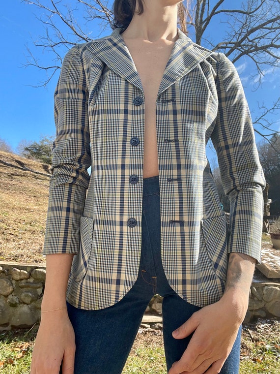 60s Bobbie Brooks Plaid Blazer