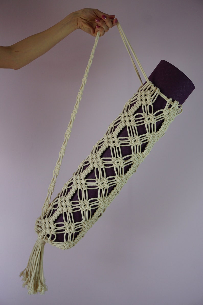 Yoga Bag Yoga Gift Yoga Mat Holder Macrame Gym Bag Gift Etsy