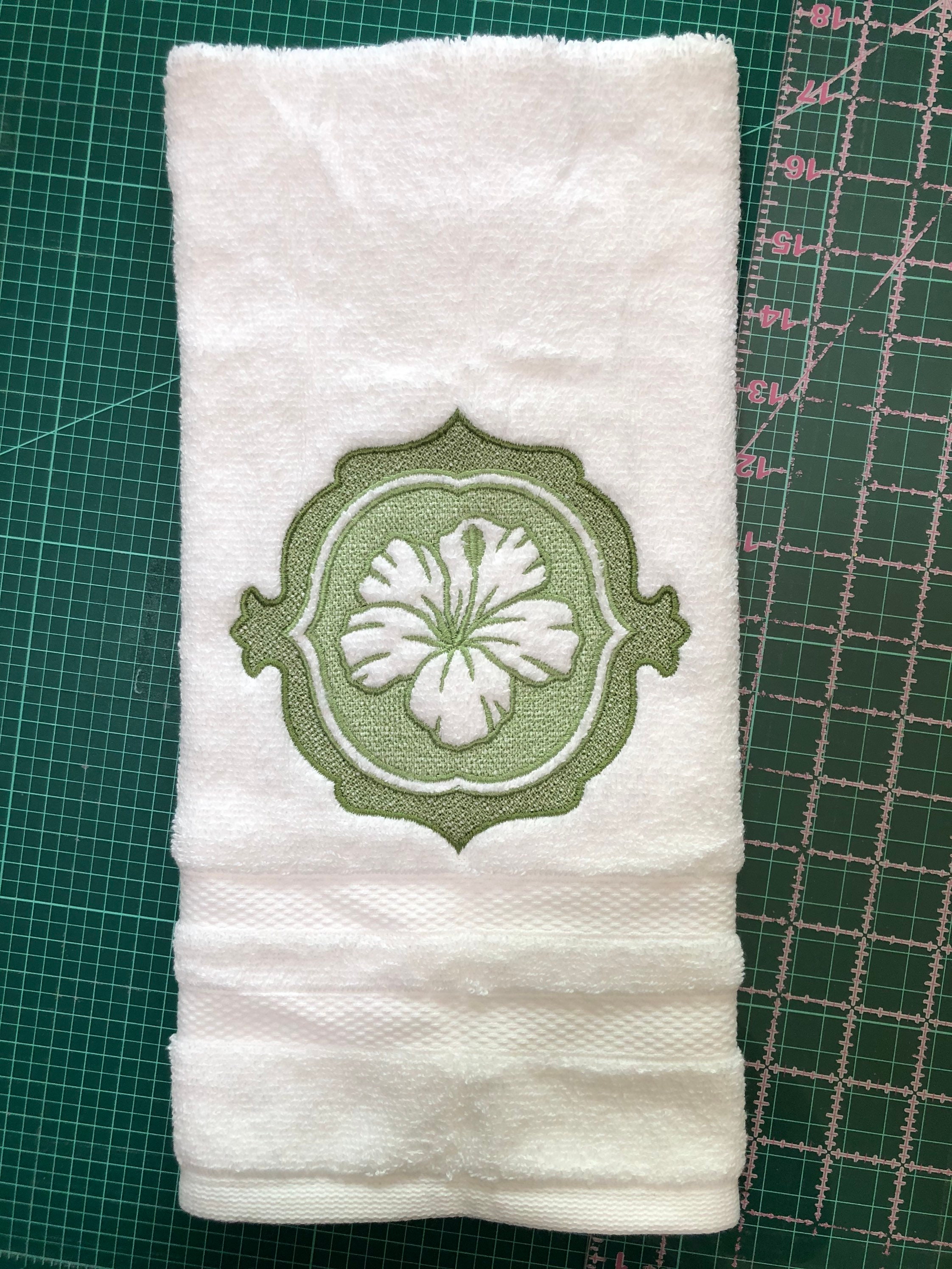 Embroidered Bathroom Hand Towel Floral Hand Towel Wedding Etsy UK
