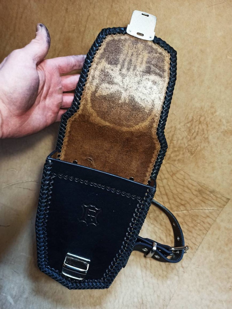 Leather Utility Belt Thigh Bag Thigh Holster Leather Hip Etsy