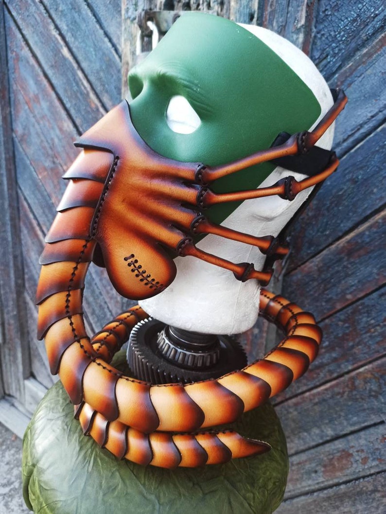 Facehugger Mask Alien Mask Covid Symbol Leather Mask. Etsy