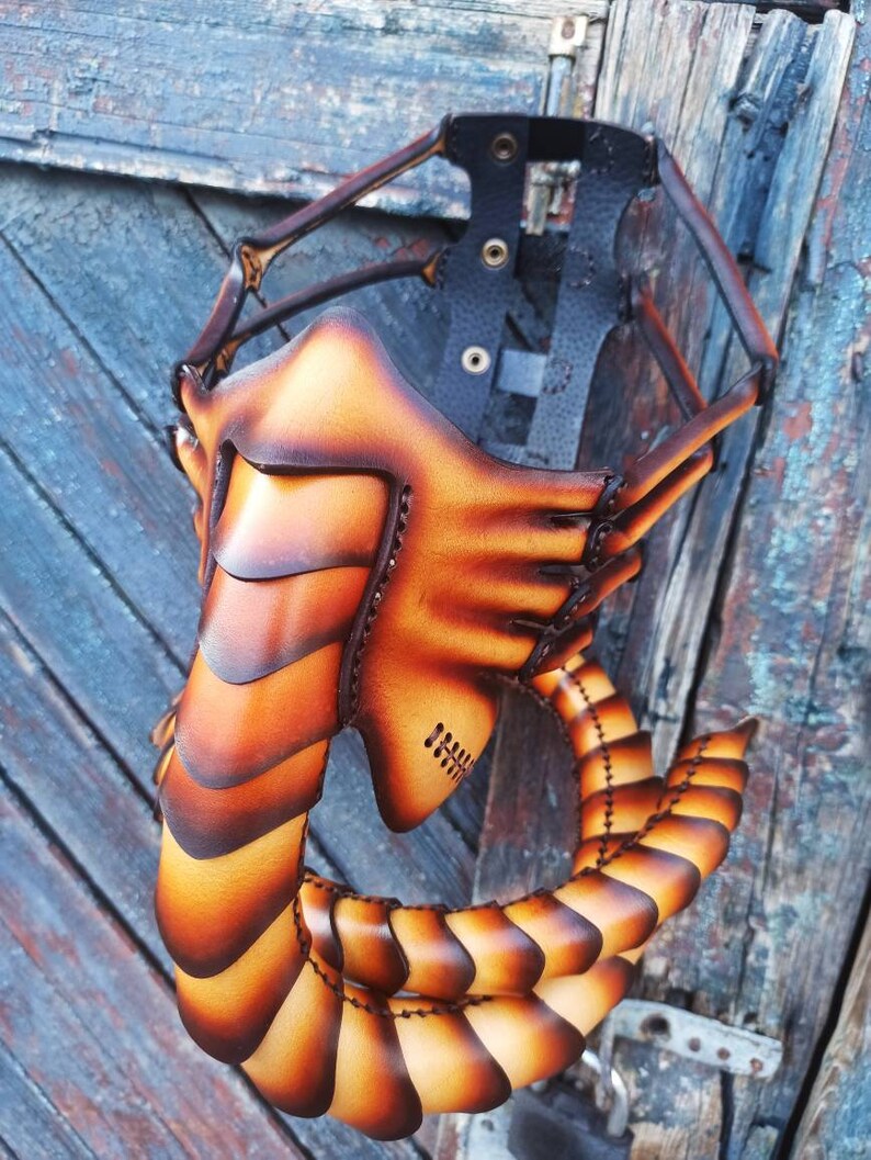 Facehugger Mask Alien Mask Covid Symbol Leather Mask. Etsy