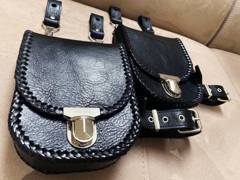 Leather Utility Belt Thigh Bag Thigh Holster Leather Hip Etsy