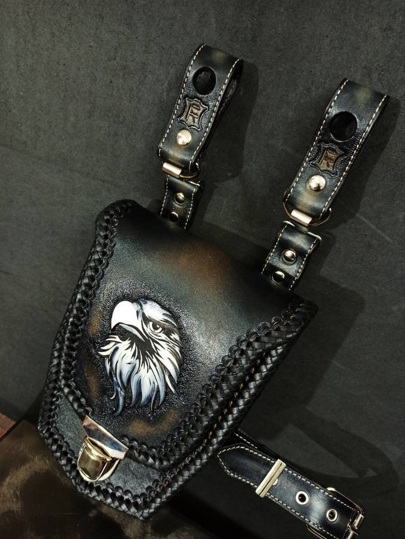 Leather Utility Belt Thigh Bag Thigh Holster Leather Hip Etsy