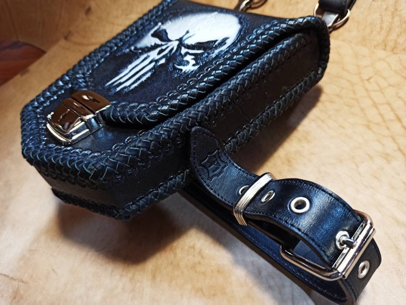 Leather Utility Belt Thigh Bag Thigh Holster Leather Hip Etsy