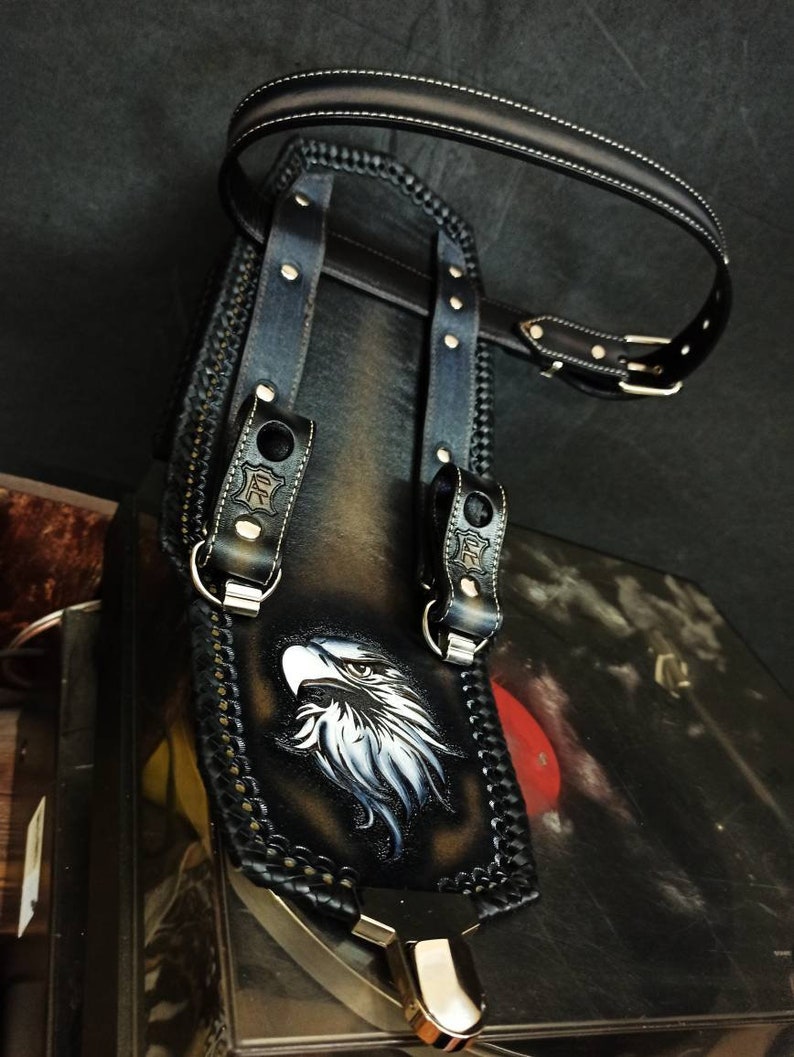 Leather Utility Belt Thigh Bag Thigh Holster Leather Hip Etsy