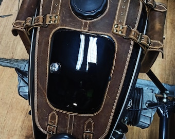 Handmade Leather Motorcycle Fuel Tank Cover Bags: Ural, Dnepr, K750, M72
