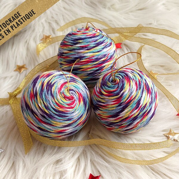 Clearance sale Plastic Christmas ball Unbreakable multicolored cotton