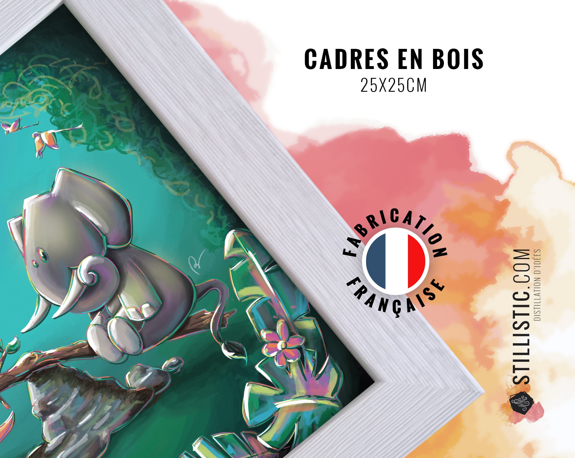 Lot De 3 Cadres Photo Pour Enfants, Colorés Avec Animaux, état Correct D'occasion