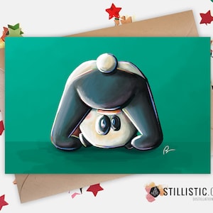 Carte de voeux papier 350g avec Illustration Originale Panda pour Naissance Amitié Anniversaire
