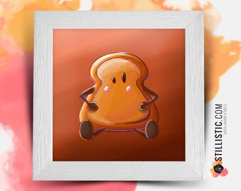 Square frame with Tartine illustration for children's bedroom 25x25cm
