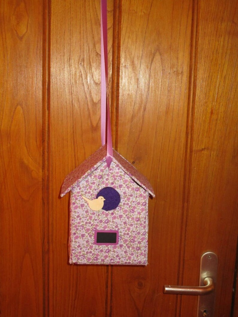 nichoir à oiseaux décoration chambre enfant bébé/ boîte aux lettres ou messages/ en tissus à personnaliser image 5