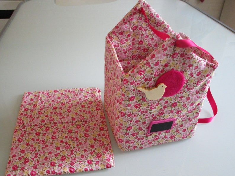 nichoir à oiseaux décoration chambre enfant bébé/ boîte aux lettres ou messages/ en tissus à personnaliser image 3