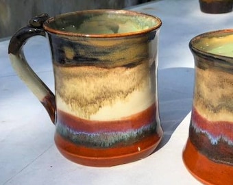1-Mug, Brown Mug Pottery, Ceramic Mug, Stoneware Coffee Mug, 9th Anniversary Gift for Him, Personalized Pottery Mugs, Joppa Mountain Pottery