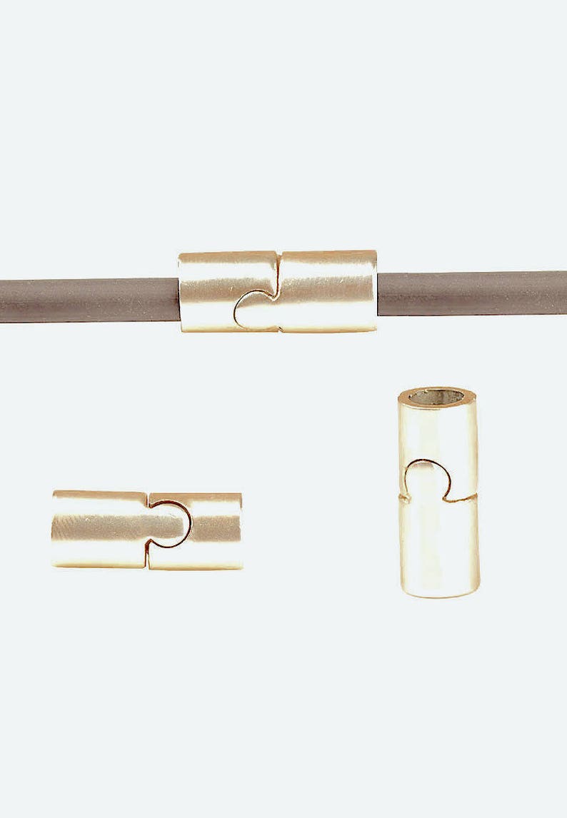 6mm FERMGCR616LOR571 Golden Light TUBE Magnetic Metal Clasp for Round Leather