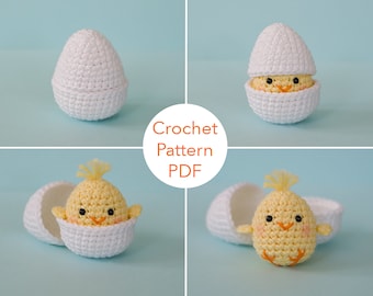 Crochet Chick in Egg | Crochet Chick | Easter Crochet | Crochet Chick Pattern | Pdf Pattern | Easter | Easter Crochet Pattern