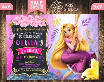 Tangled Invitation Etsy