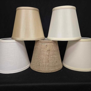 Custom Clip-on bulb lampshade. 5T x 8B x 7H - choice of fabric