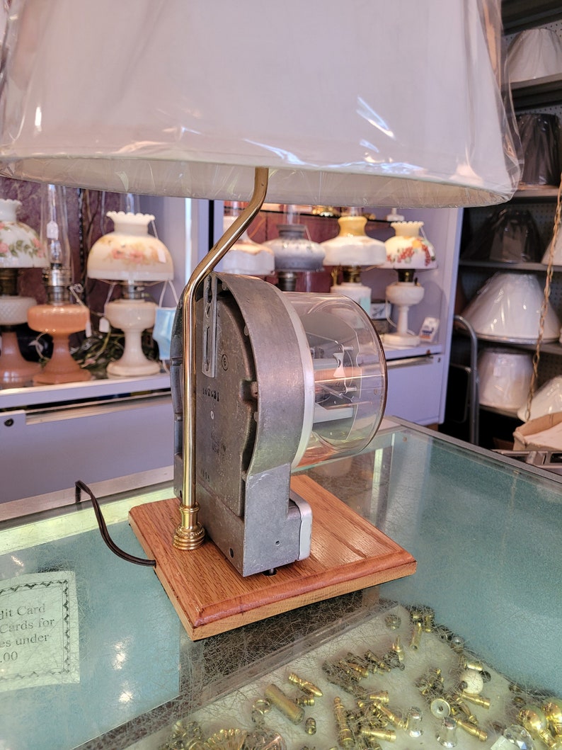 Custom Vintage GE Electric Meter Lamp on Oak Base Etsy