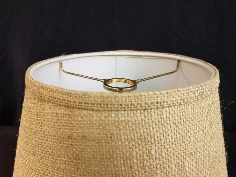 Natural Burlap Lampshade With Uno Fitter for Bridge Lamp Etsy
