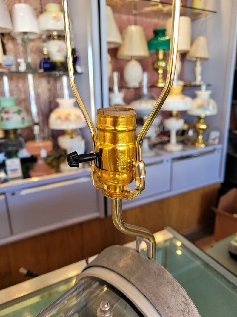 Custom Vintage GE Electric Meter Lamp on Oak Base Etsy