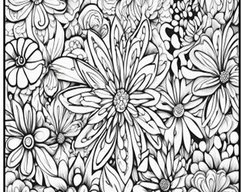 Fleurs à colorier