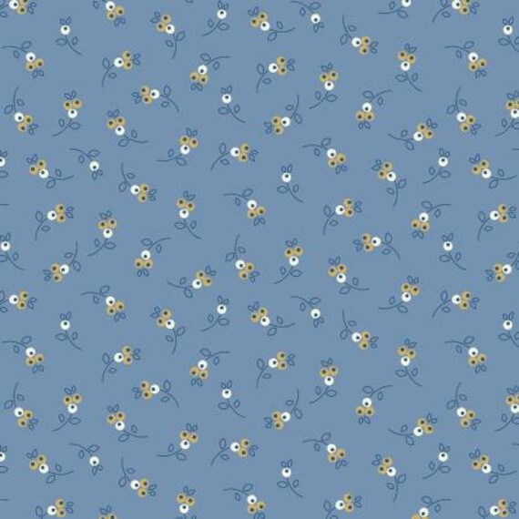 Blue Flower Print