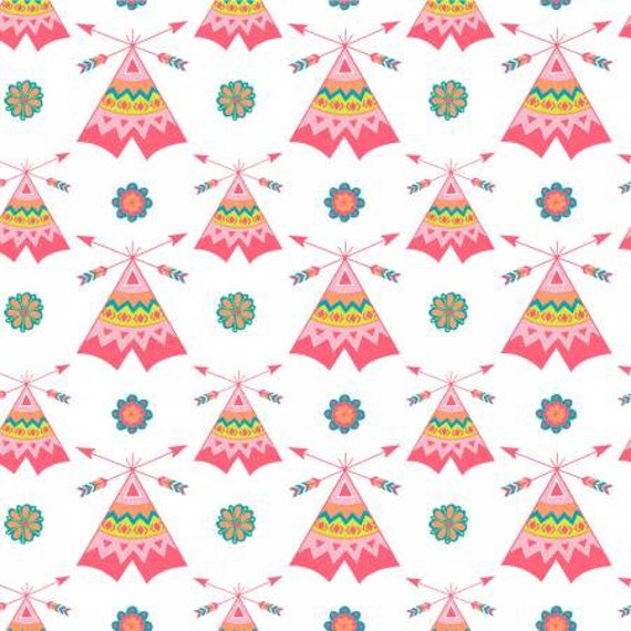 Boho Baby Girl Collection Pink & White Teepees